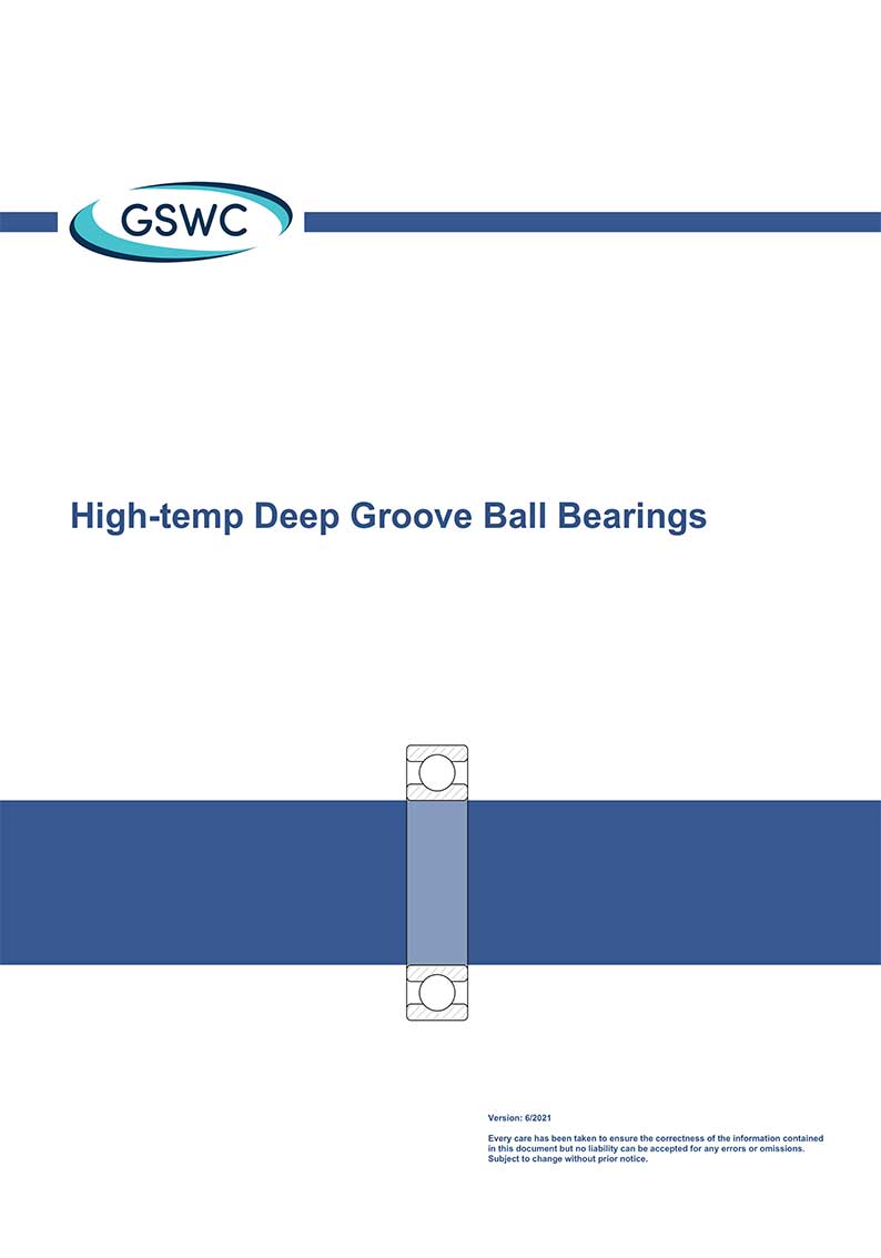 德国GSWC-高温深沟球轴承-样本(6/2021) （英文）
