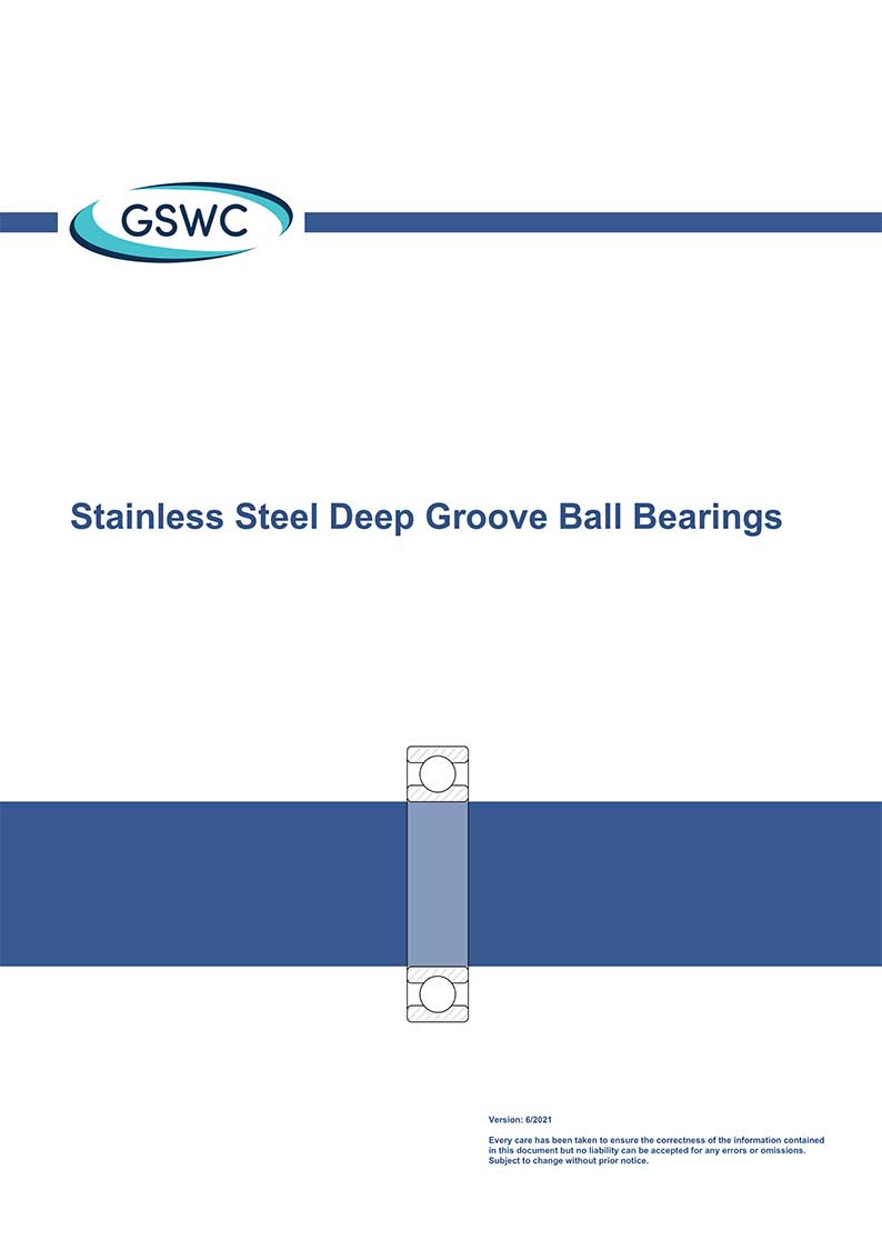 德国GSWC-高温不锈钢深沟球轴承-样本(6/2021) （英文）